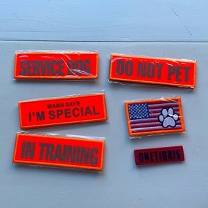 Pack of Hi-Vis Velcro Service Dog Patches - brand new in package - 5 inches